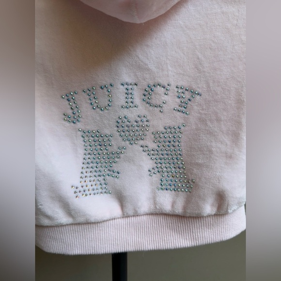 OG Juicy Couture Light Pink Kids Zip-Up Hoodie with classic dog embroidered - Picture 8 of 9